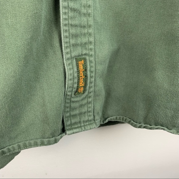 Timberland Green Rugged Fit Button Down Shirt - Picture 2 of 5